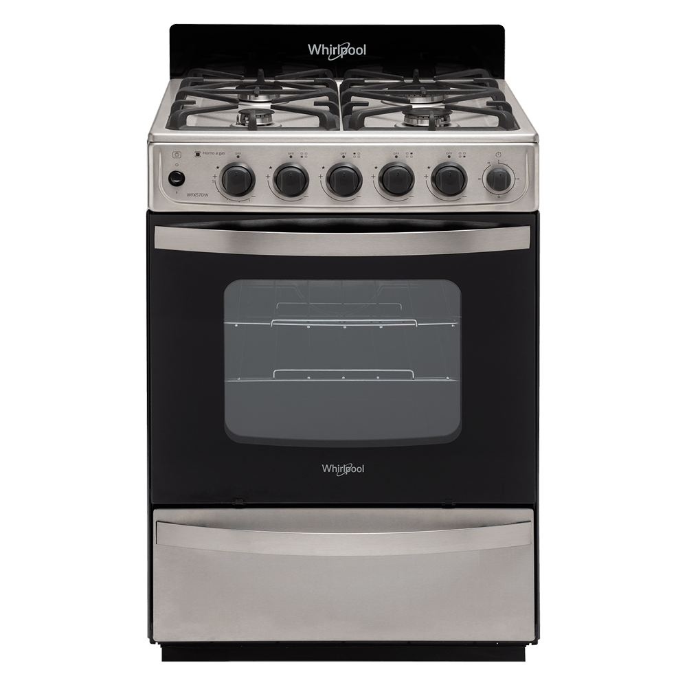 Cocina a gas Whirlpool 56 cm Inox