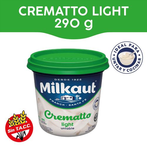 Queso Untable Light Milkaut Crematto 290 Gr New Dia Mobile