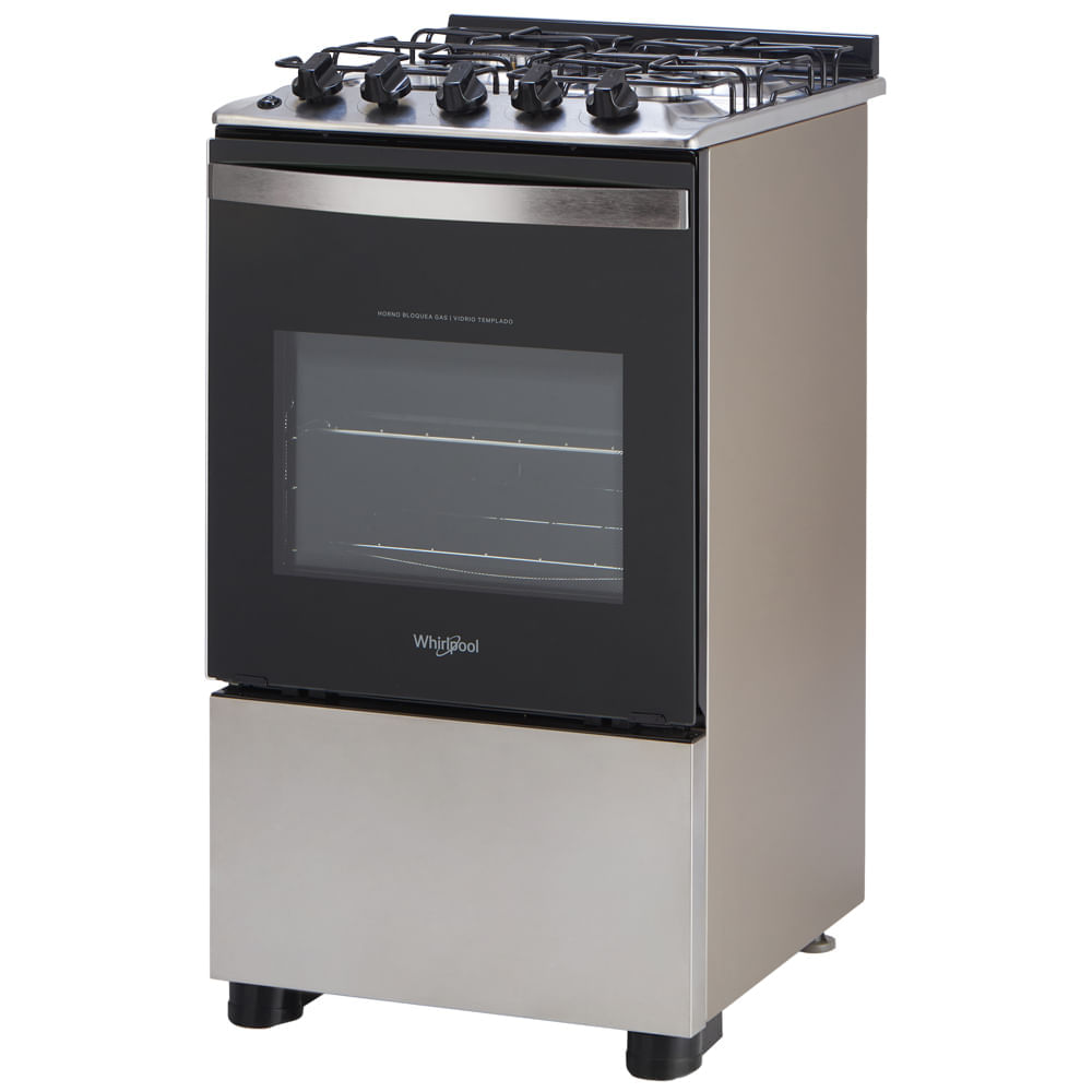 Cocina a gas Whirlpool Inoxidable 49 cm WFO4NBR
