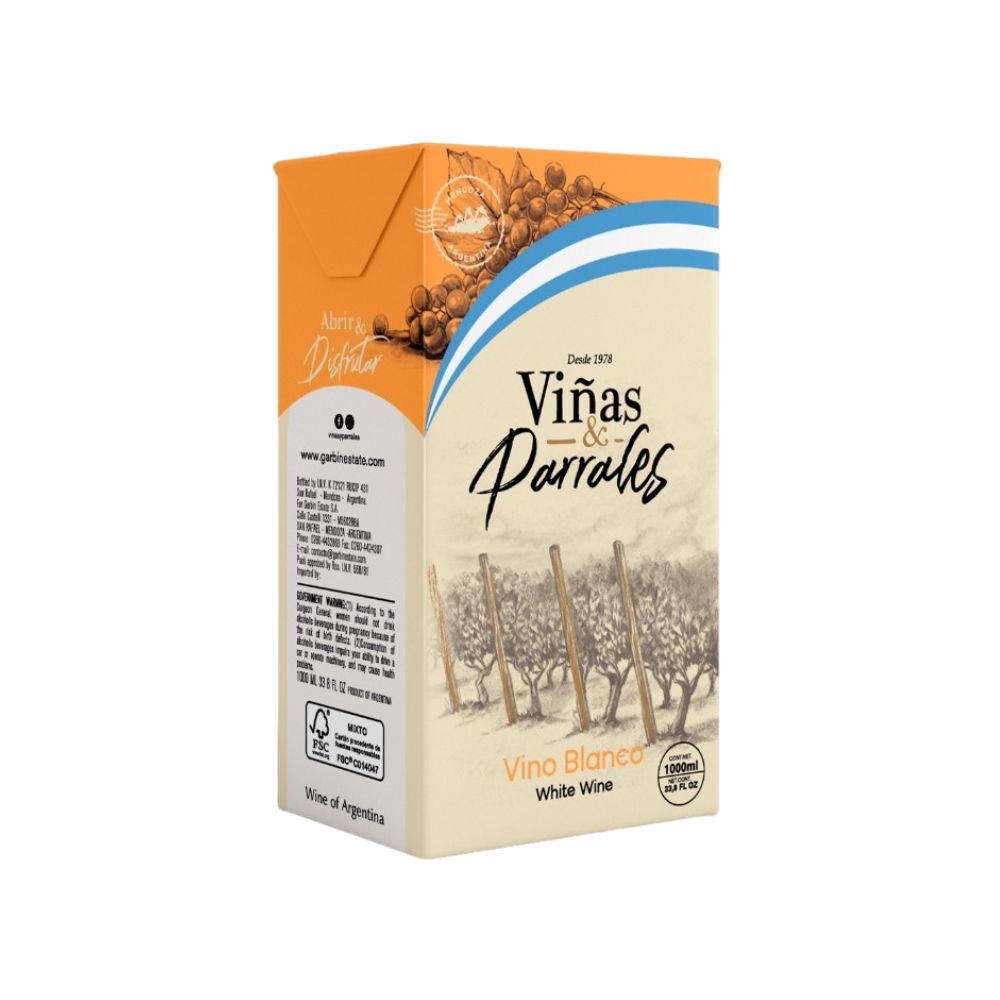 Vino blanco Viñas y Parrales tetra 1 lt