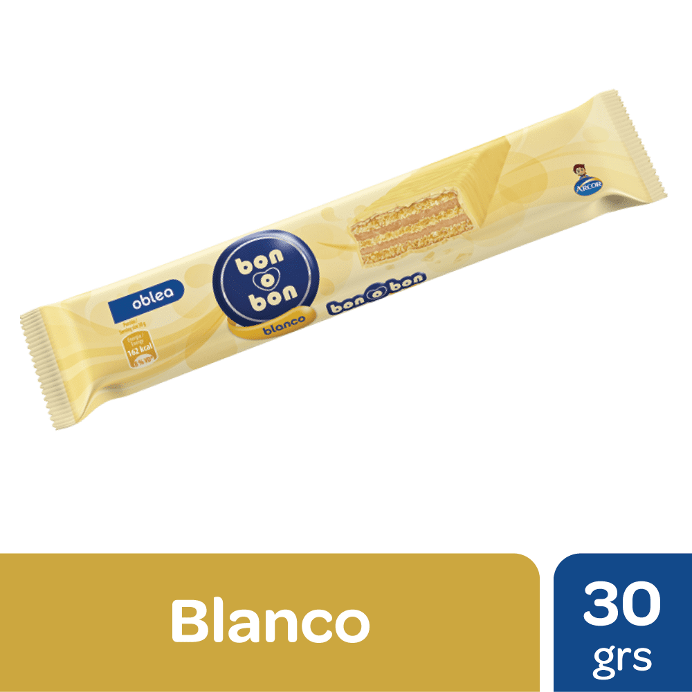 Oblea Bon o Bon Chocolate Blanco 30 Gr.