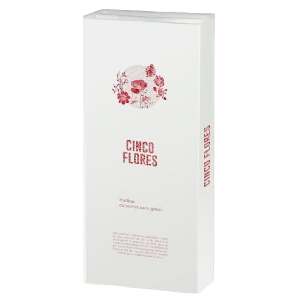 Vino Malbec Cabernet Estuche 2 Cinco Flores 1,5 Lt.