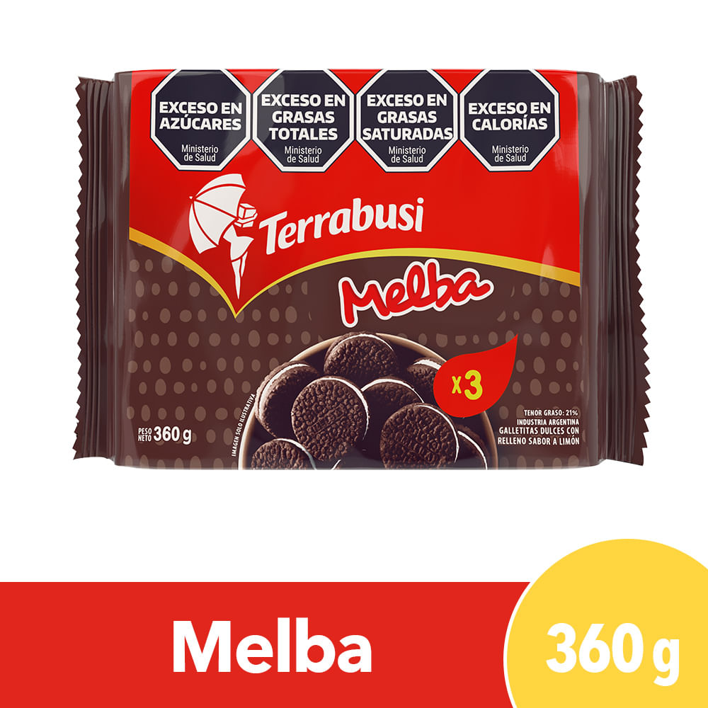 Galletitas Rellenas Melba 360 Gr.