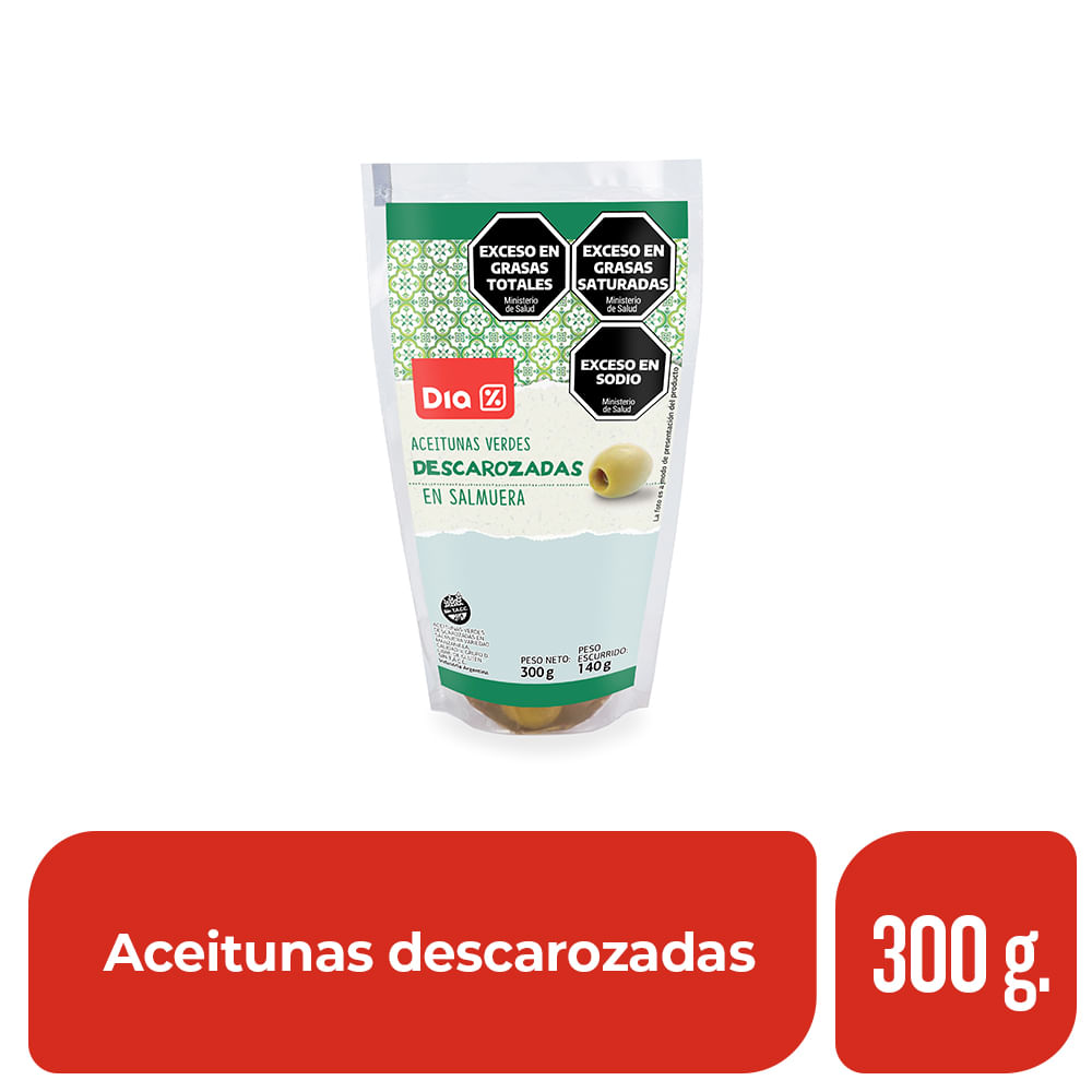 Aceituna Verde DIA Descarozada doypack 140 Gr.