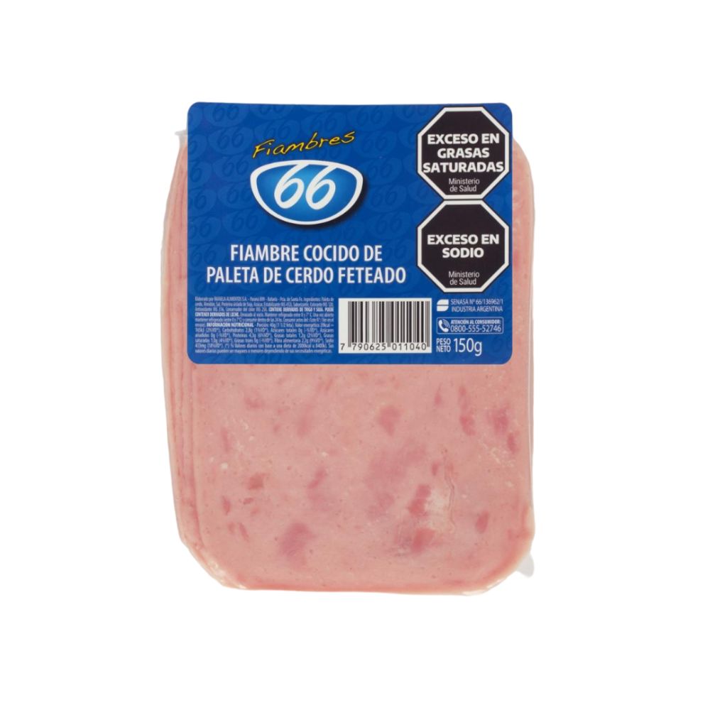 Fiambre de Cerdo 66 150 Gr.