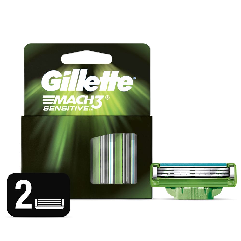 Cartuchos Para Afeitar Gillette Mach3 Sensitve 2 Ud.