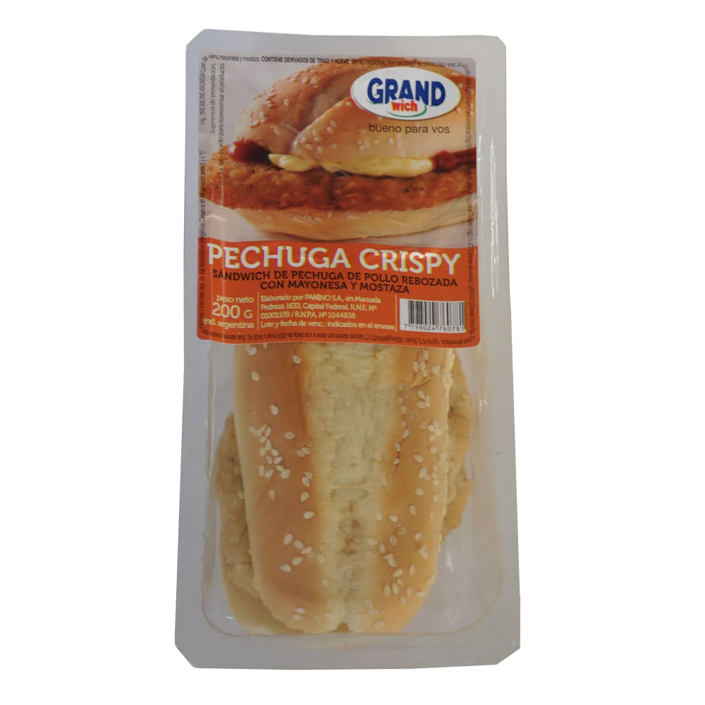 Sandwich Pebete Grandwich Pechuga 200 Gr.