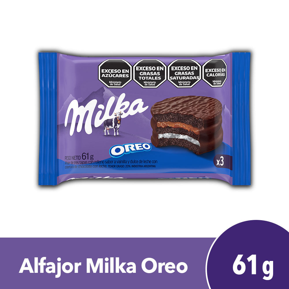 Alfajor Triple Milka Oreo 61 Gr.