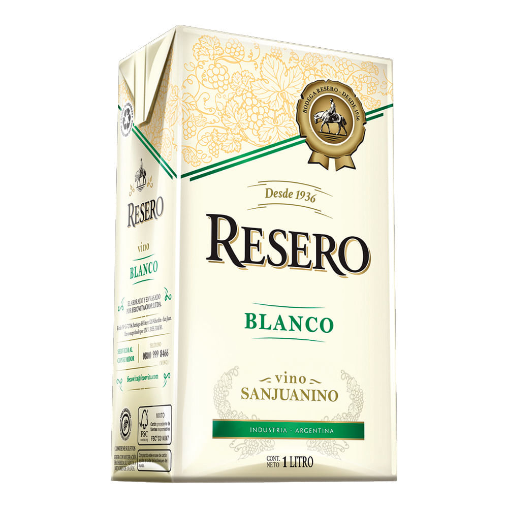 Vino Resero Blanco 1lt Brk