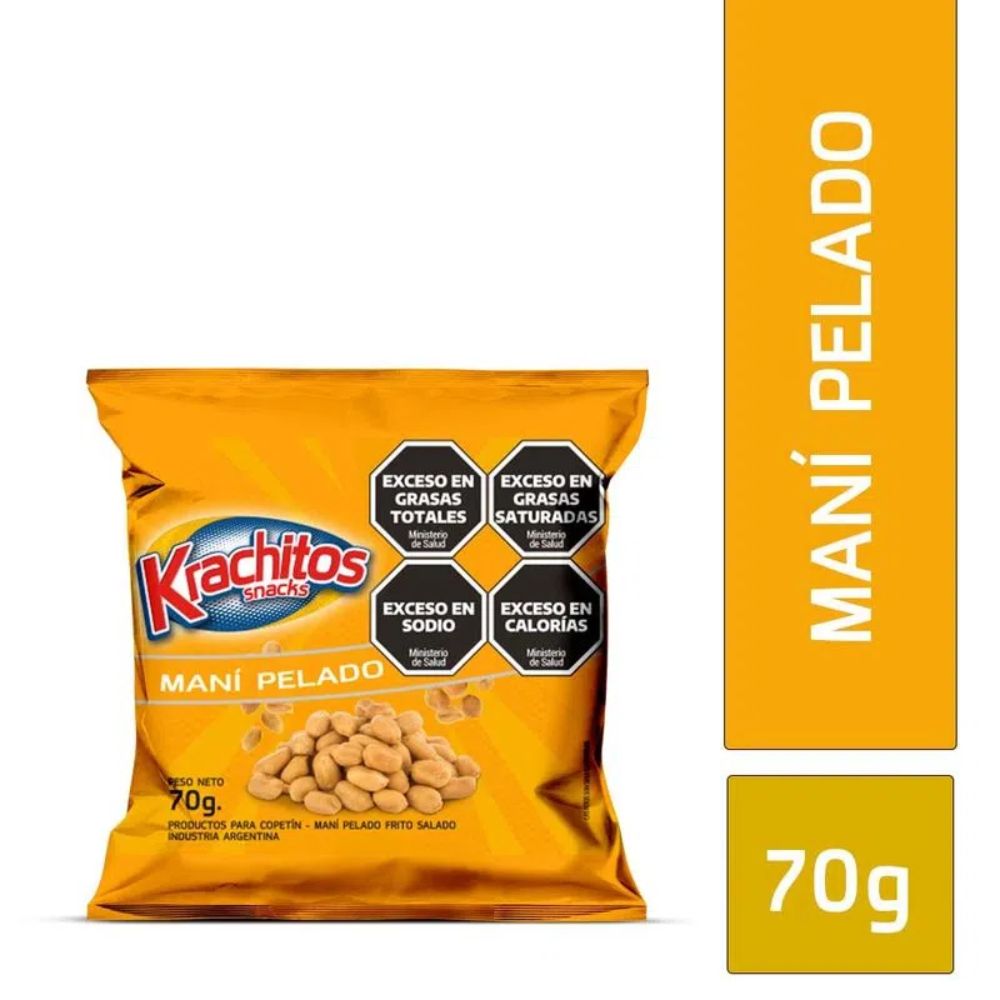 Maní Pelado Salado Krachitos 70 Gr.