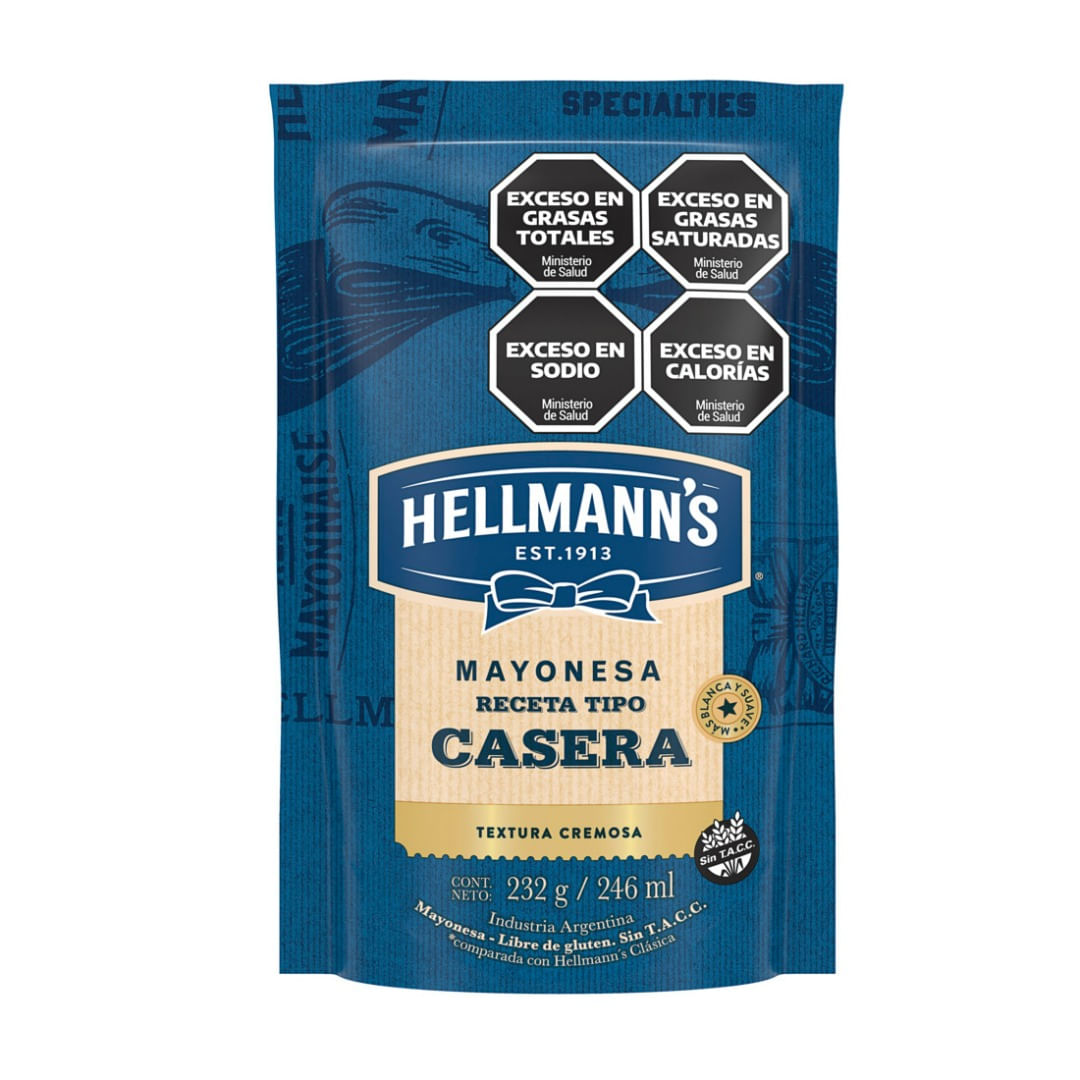 Hellmanns Mayonesa Tipo Casera 232 Gr.