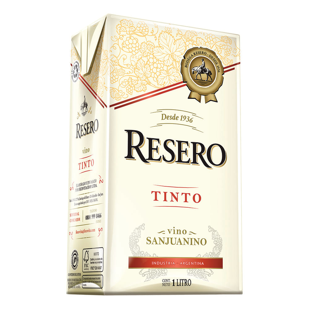 Vino Resero Tinto 1lt Brk