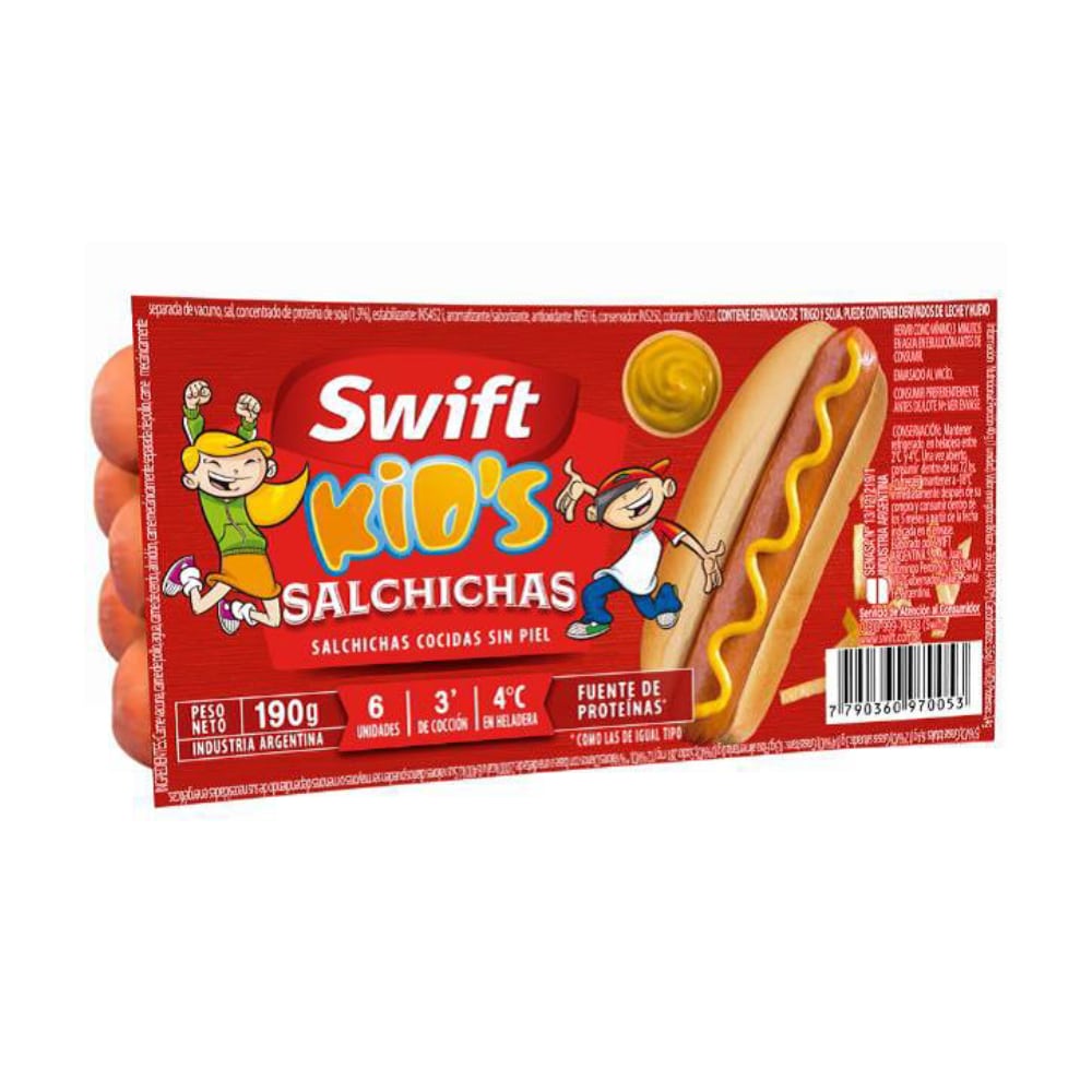 Salchichas Swift Kids Sin Piel 190 Gr