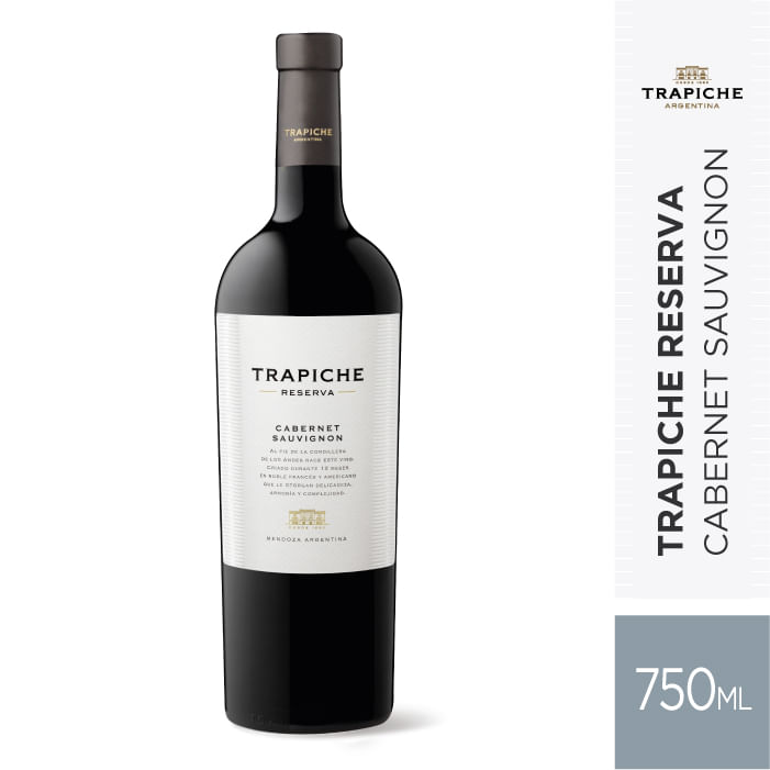 Vino Tinto Trapiche Reserva Cabernet Sauvignon 750 Ml.