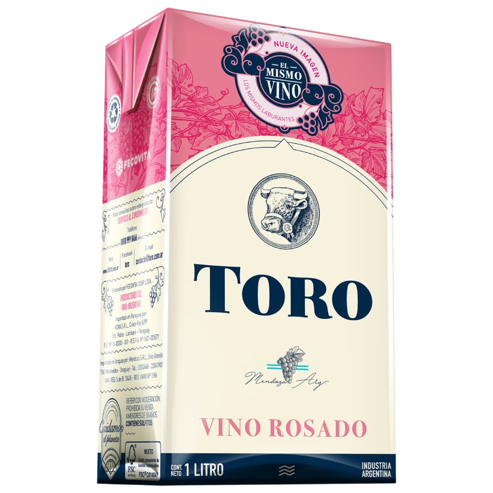 Vino Rosado Toro 1 Lt.