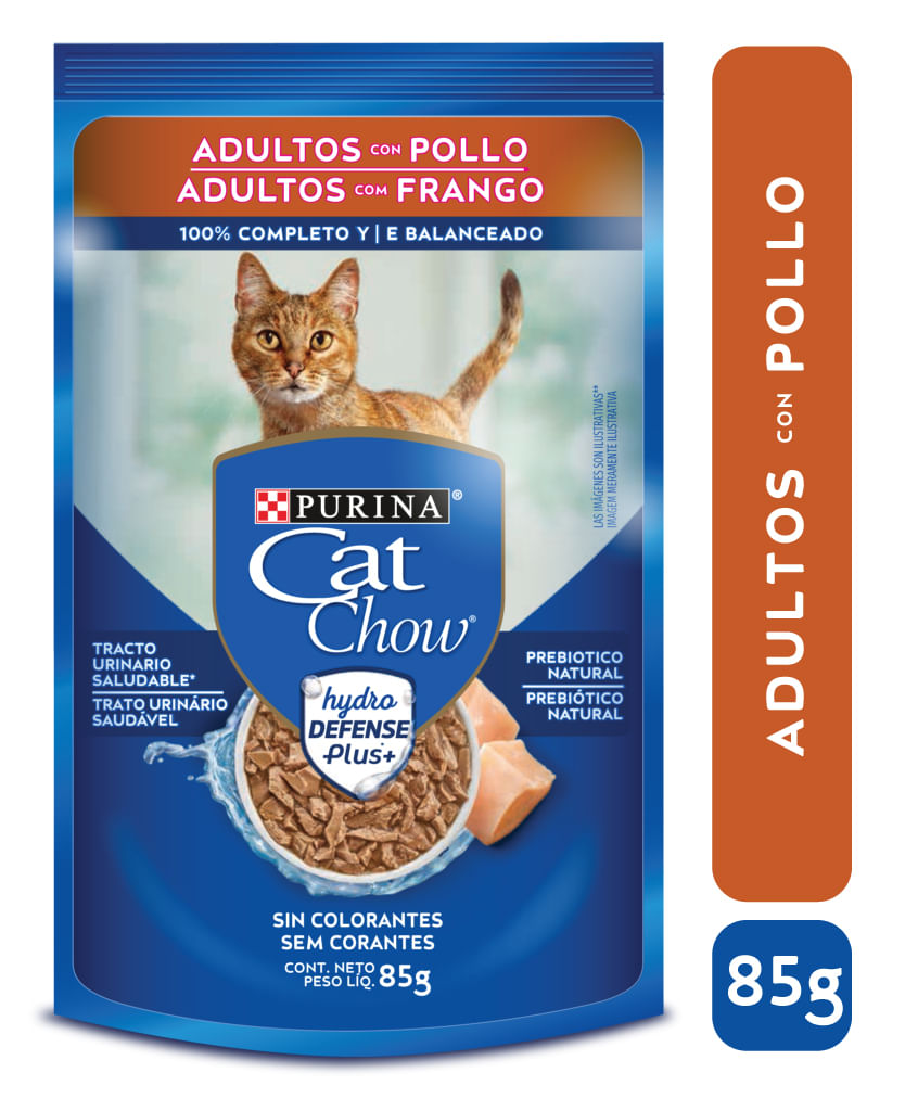 Alimento para Gatos Cat Chow Adultos Pollo 85 Gr.