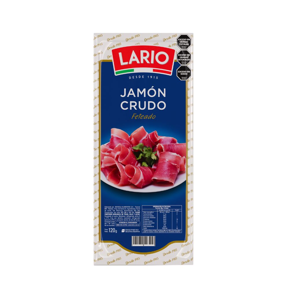 Jamón Crudo Lario Feteado 120 Gr.