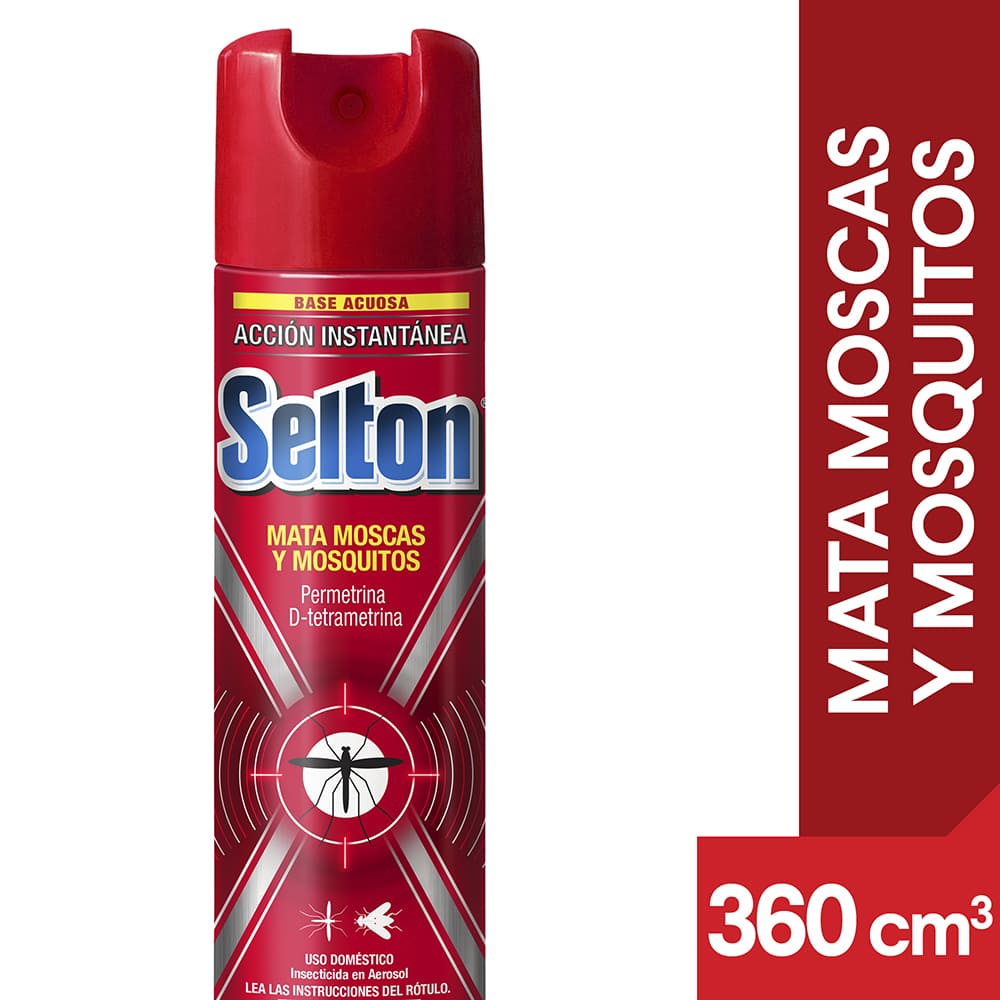 Insecticida Selton Mata Moscas y Mosquitos 360 Ml.