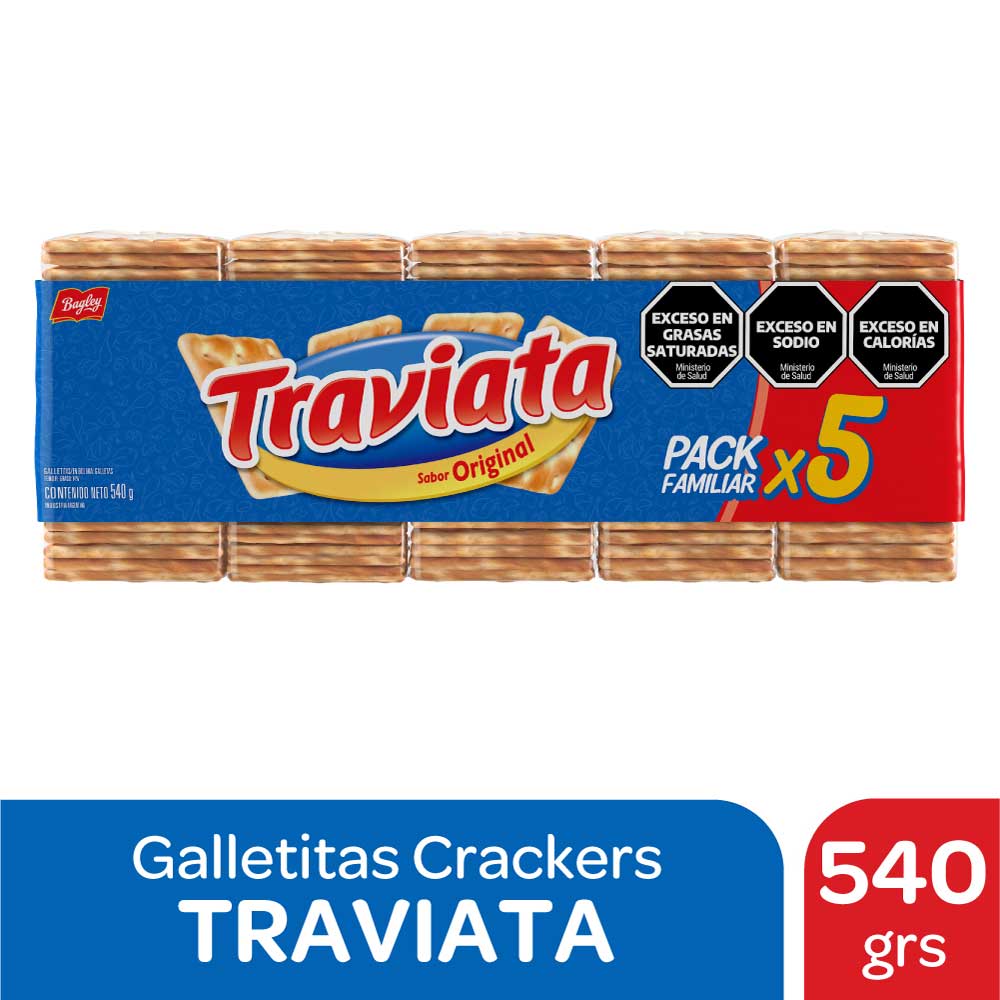 Galletitas De Agua x 5 Traviata 540 Gr.