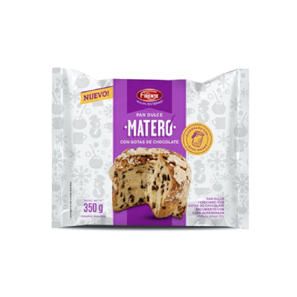 Pan Dulce Firenze Matero Con Chips 350 Gr.