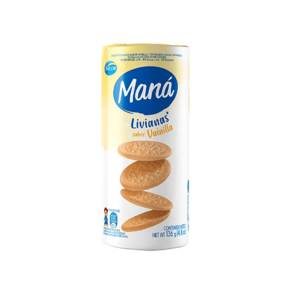 Galletitas Mana Sabor Vainilla 136 Gr.