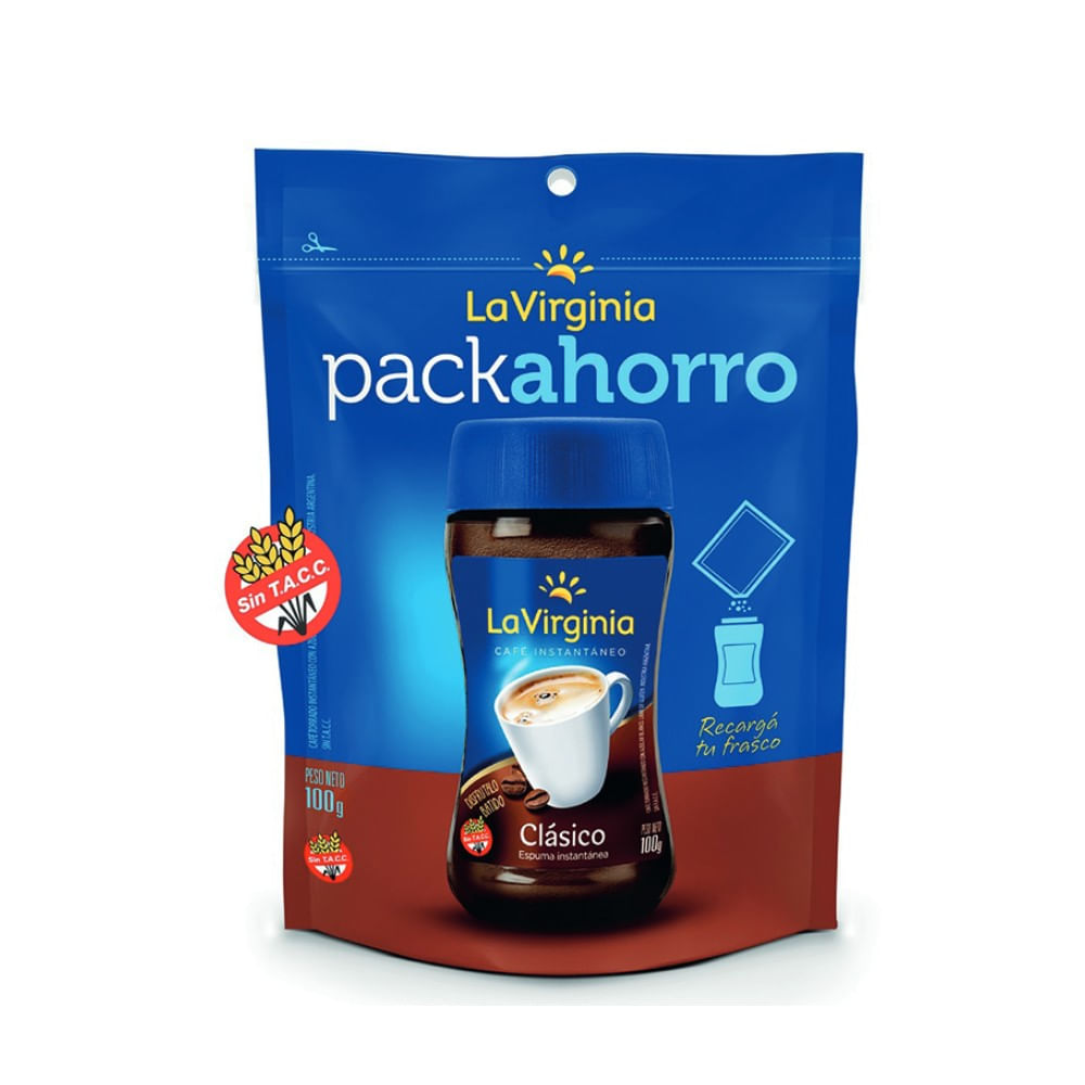 Café Instantáneo Clásico La Virginia Clásico Doy Pack 100 Gr.