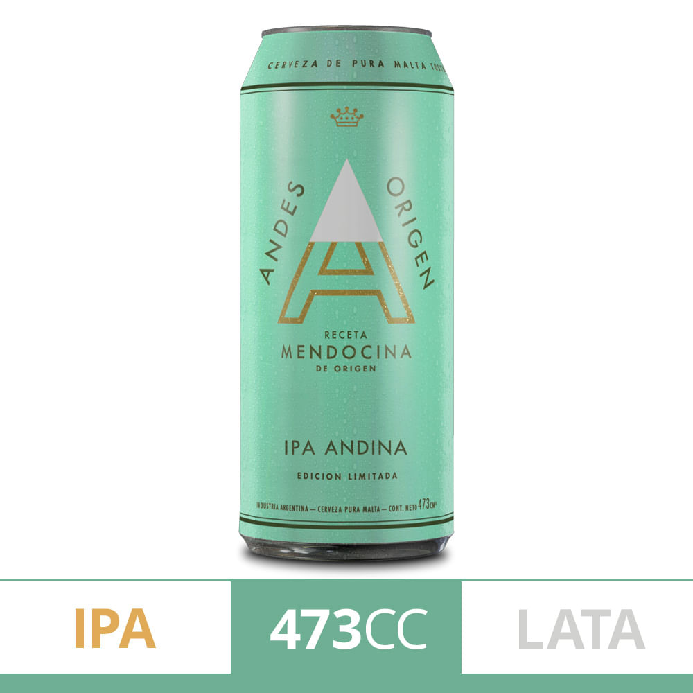 Cerveza Andes Origen IPA Andina Lata 473 Ml.