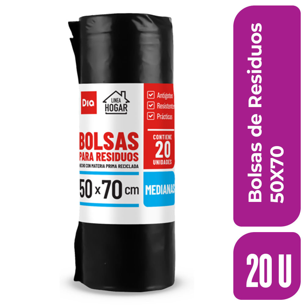 Bolsas Residuo 50X70 Dia 20 Ud.