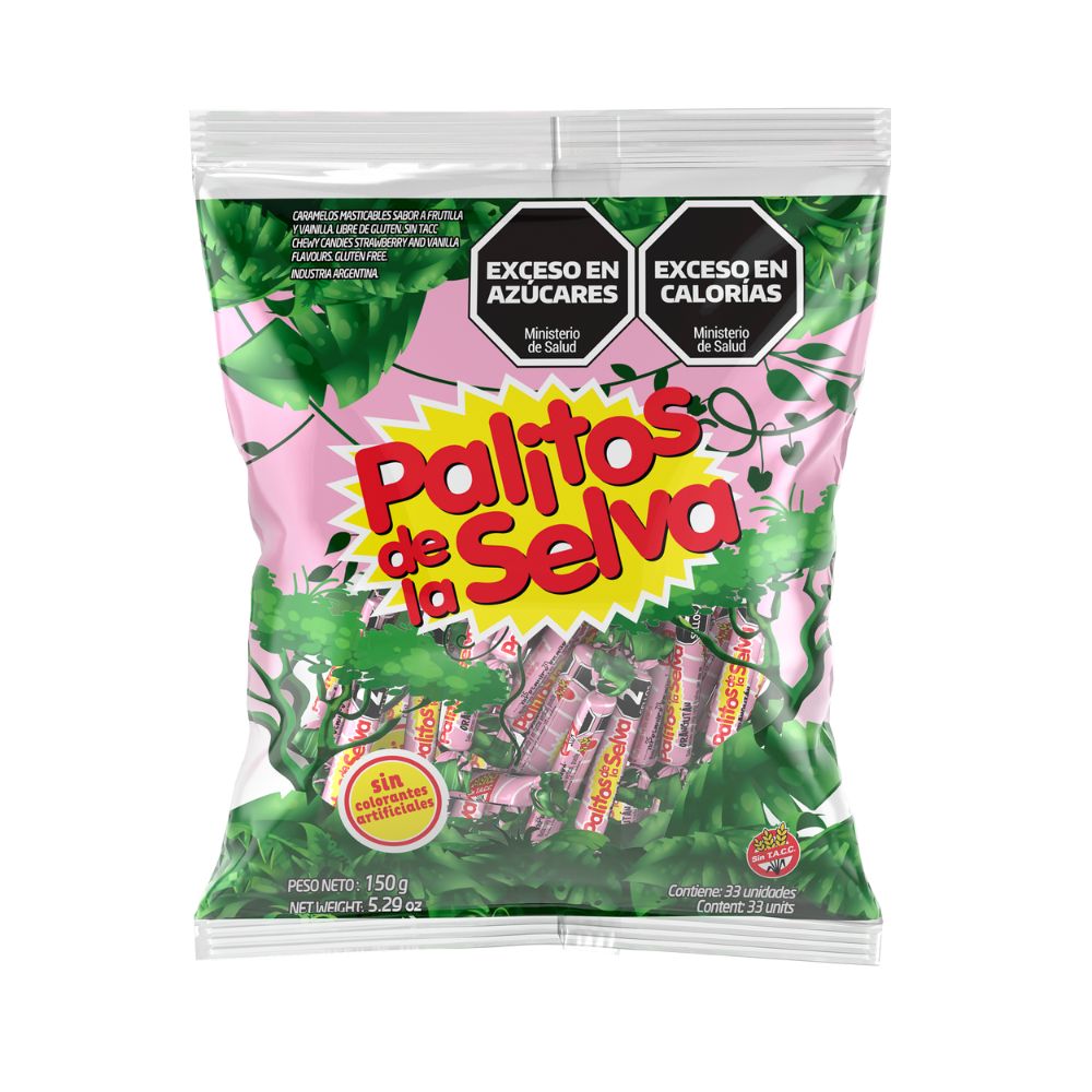 Caramelo Masticable Palitos de la Selva 150 Gr.