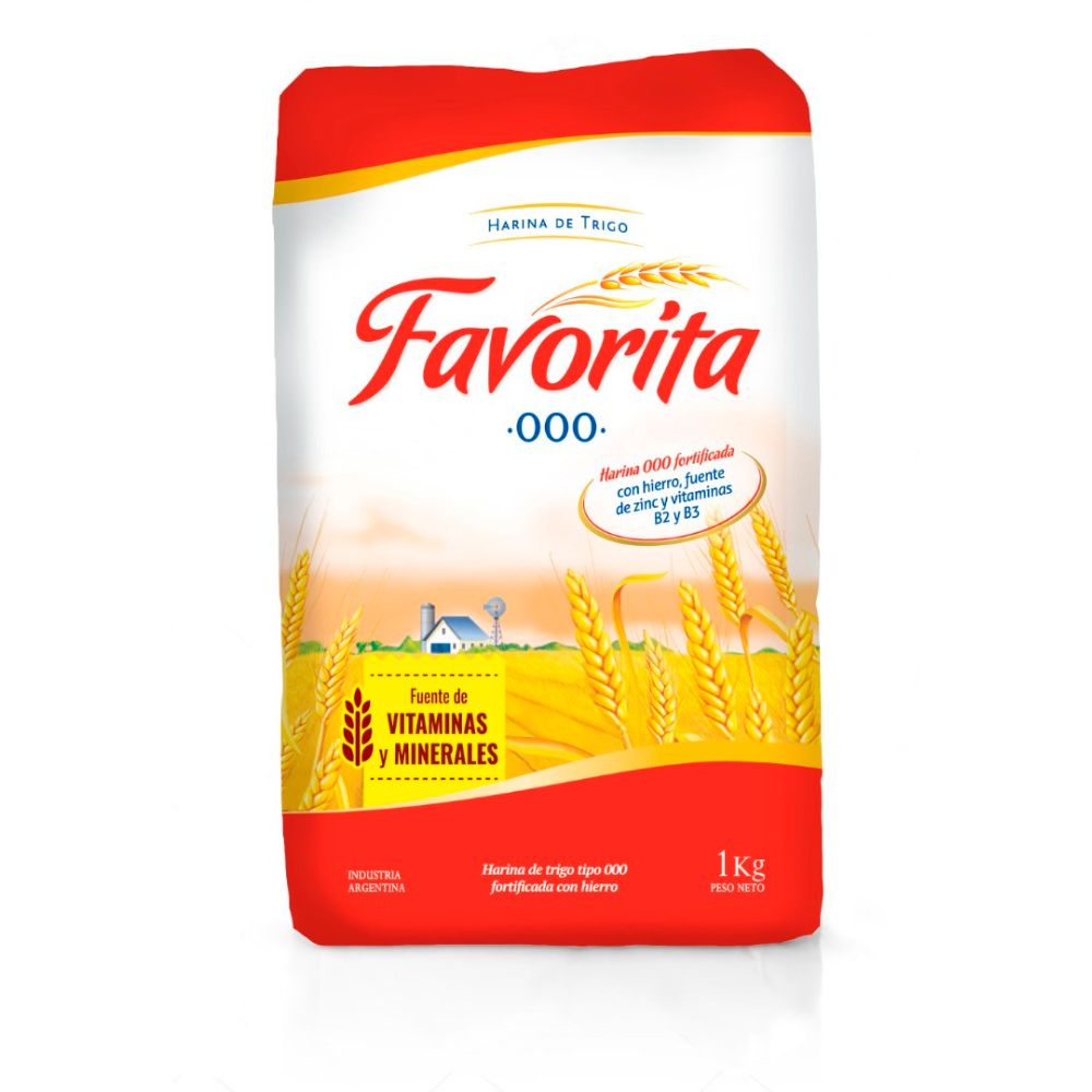 Harina 000 con Vitaminas Favorita 1 Kg.