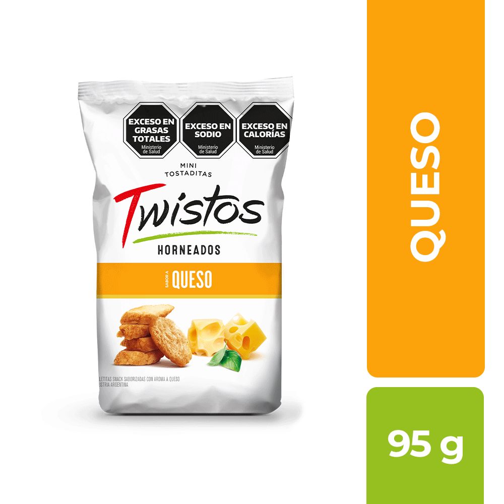 Mini Tostaditas De Queso Twistos 95 Gr.
