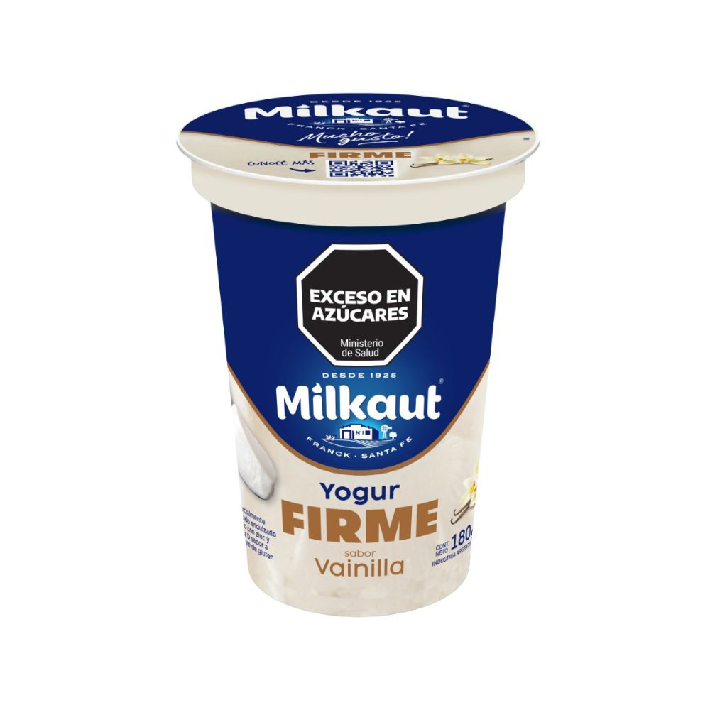 Yogur Firme Vainilla Milkaut 180 Gr.