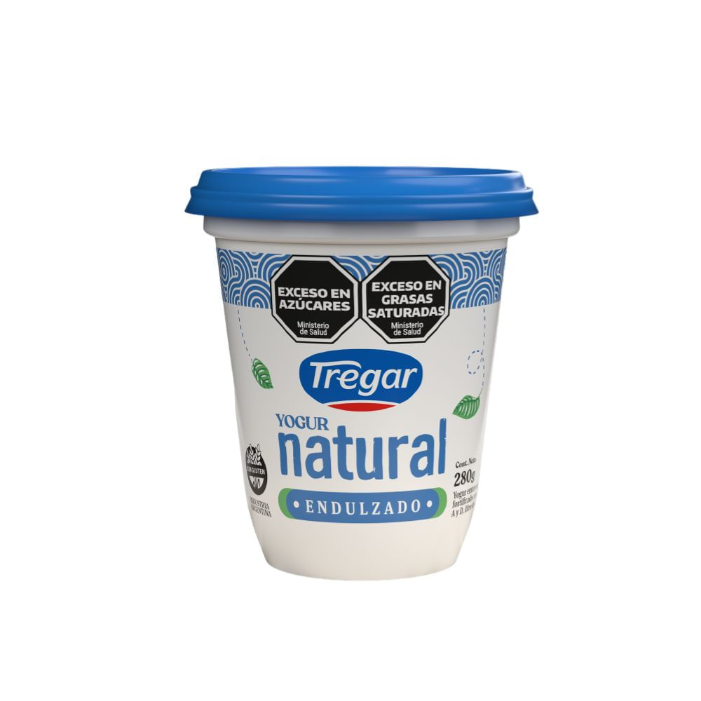 Yogur Natural Endulzado Tregar 280 Gr.