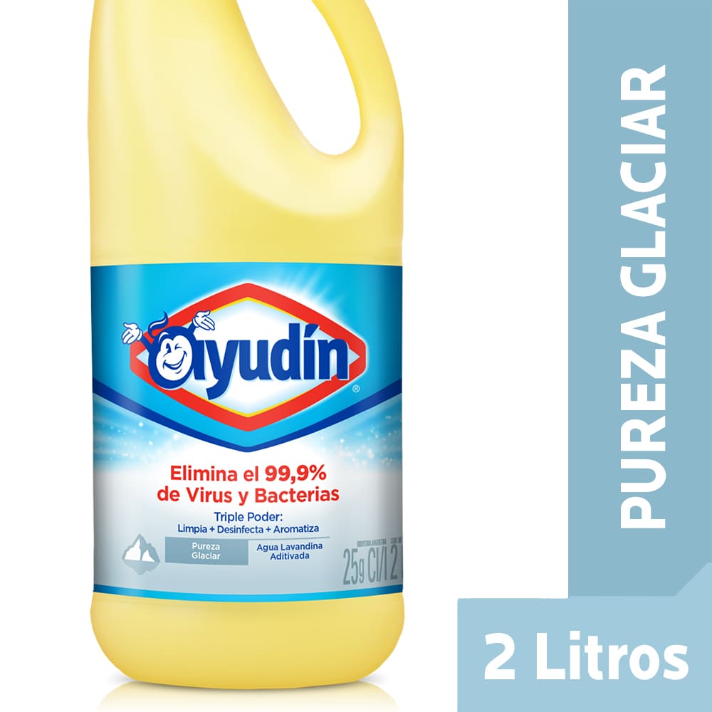 Lavandina Ayudín Pureza del Glaciar Triple Poder 2 Lt.