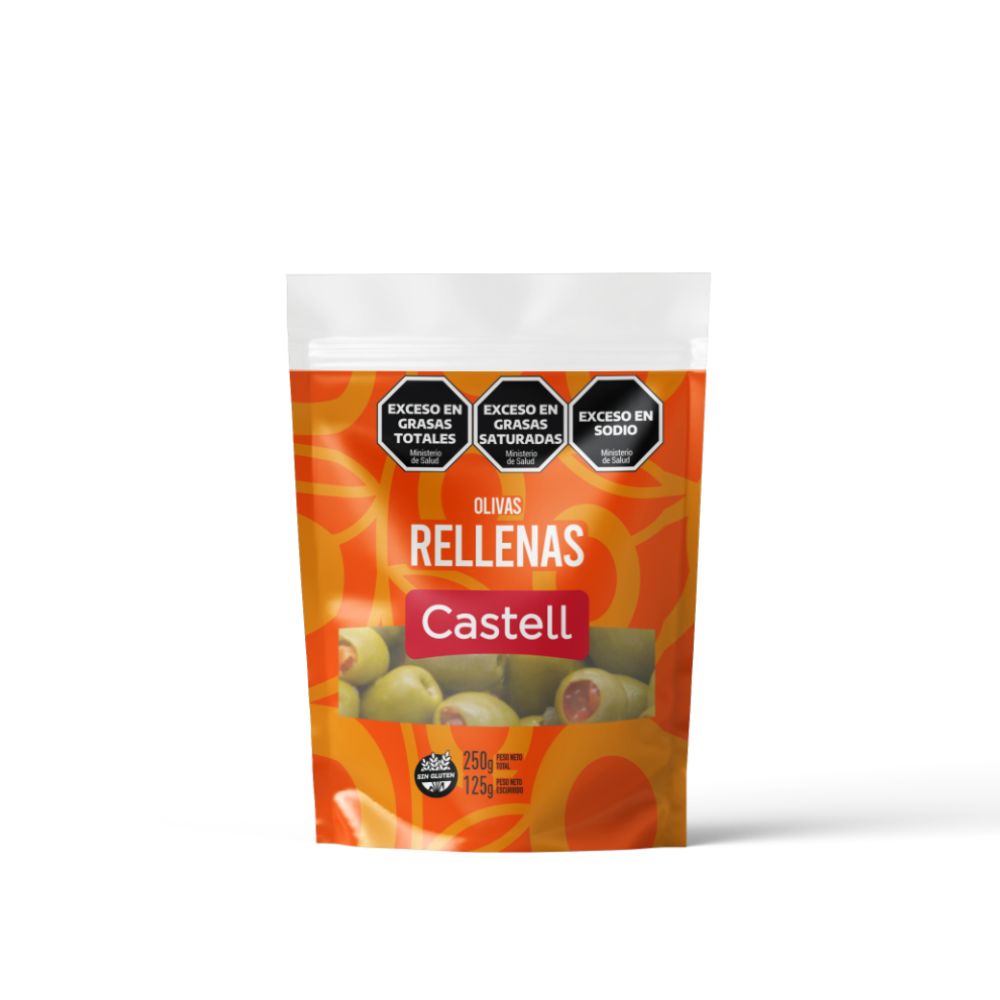 Aceitunas Verdes Rellenas Castell 125 Gr.