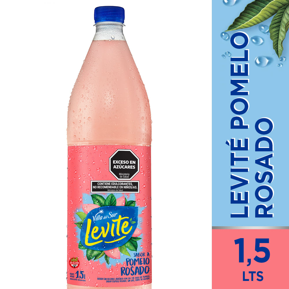 Agua Sin Gas Pomelo Rosado Levite 1,5 Lt.