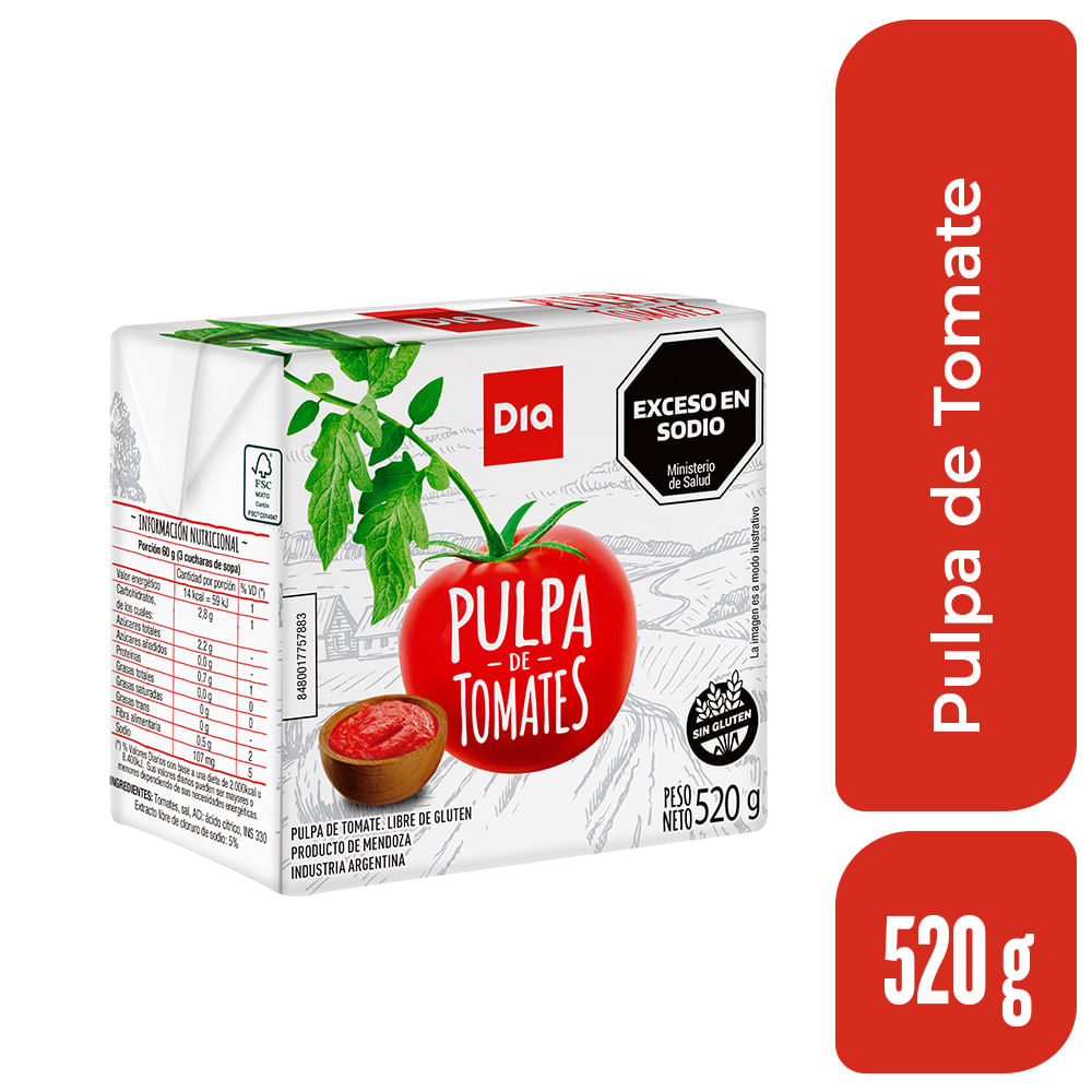 Pulpa de Tomate Dia 520 Gr.