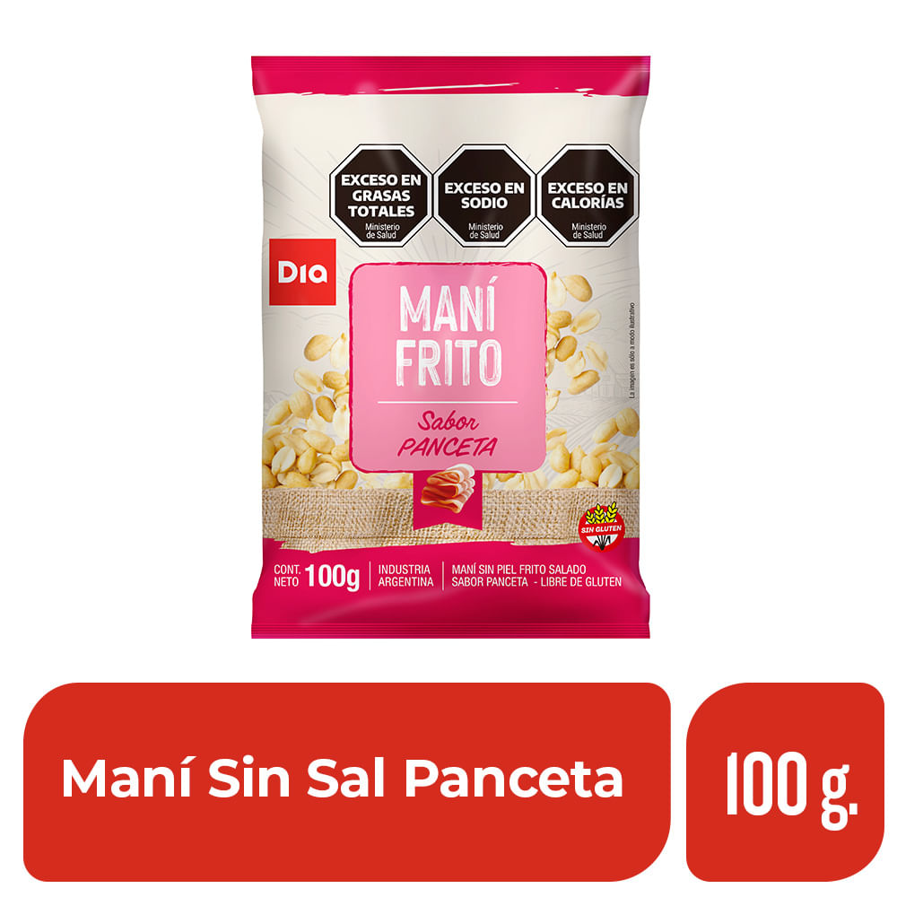 Maní Sin Sal Sabor Panceta Dia 100 Gr.