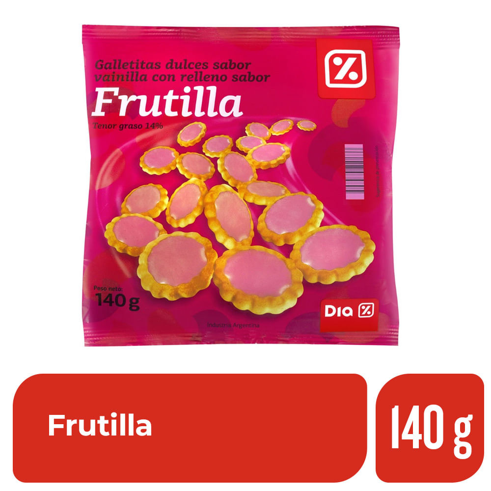 Galletitas Dulces DIA Frutilla 140 Gr.