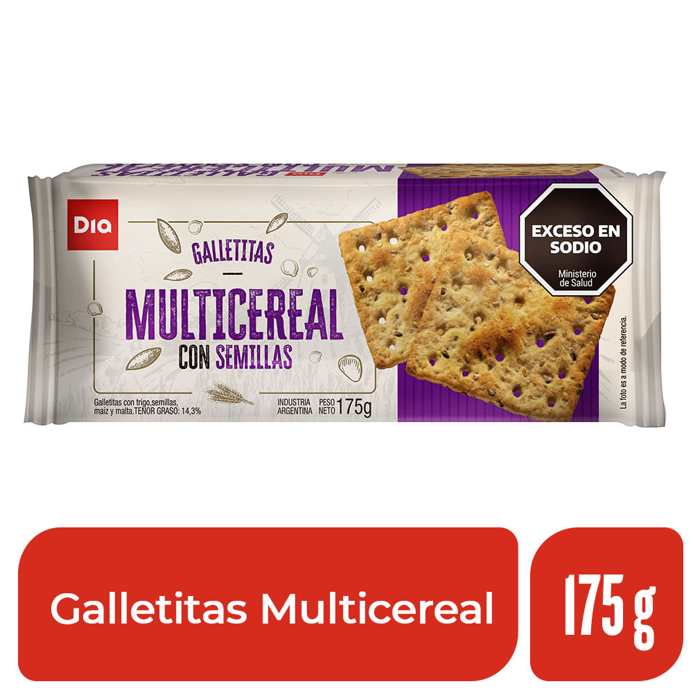 Galleta Cracker Multicereal Dia 175 Gr.