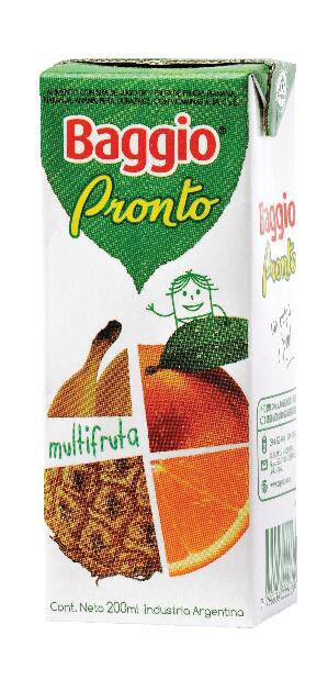Jugo Listo Multifrutas Con Vitaminas Baggio 200 Ml.