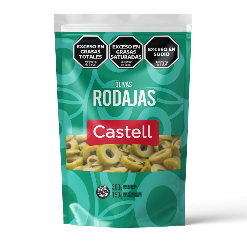 Aceituna Verde En Rodajas Castell 150 Gr.