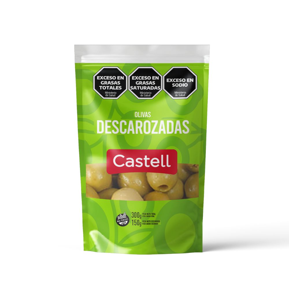 Aceituna Verde Descarozada Castell 150 Gr.