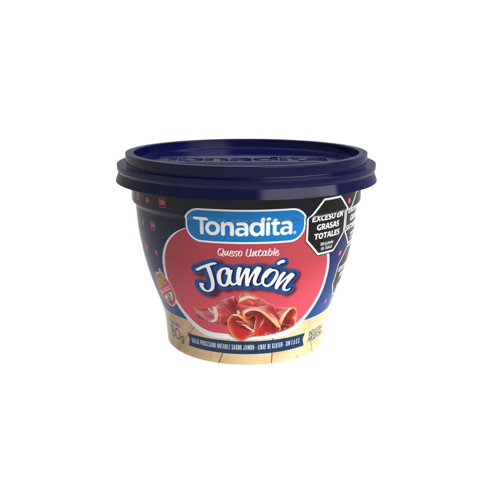 Queso Untable Jamon Tonadita 180 Gr.