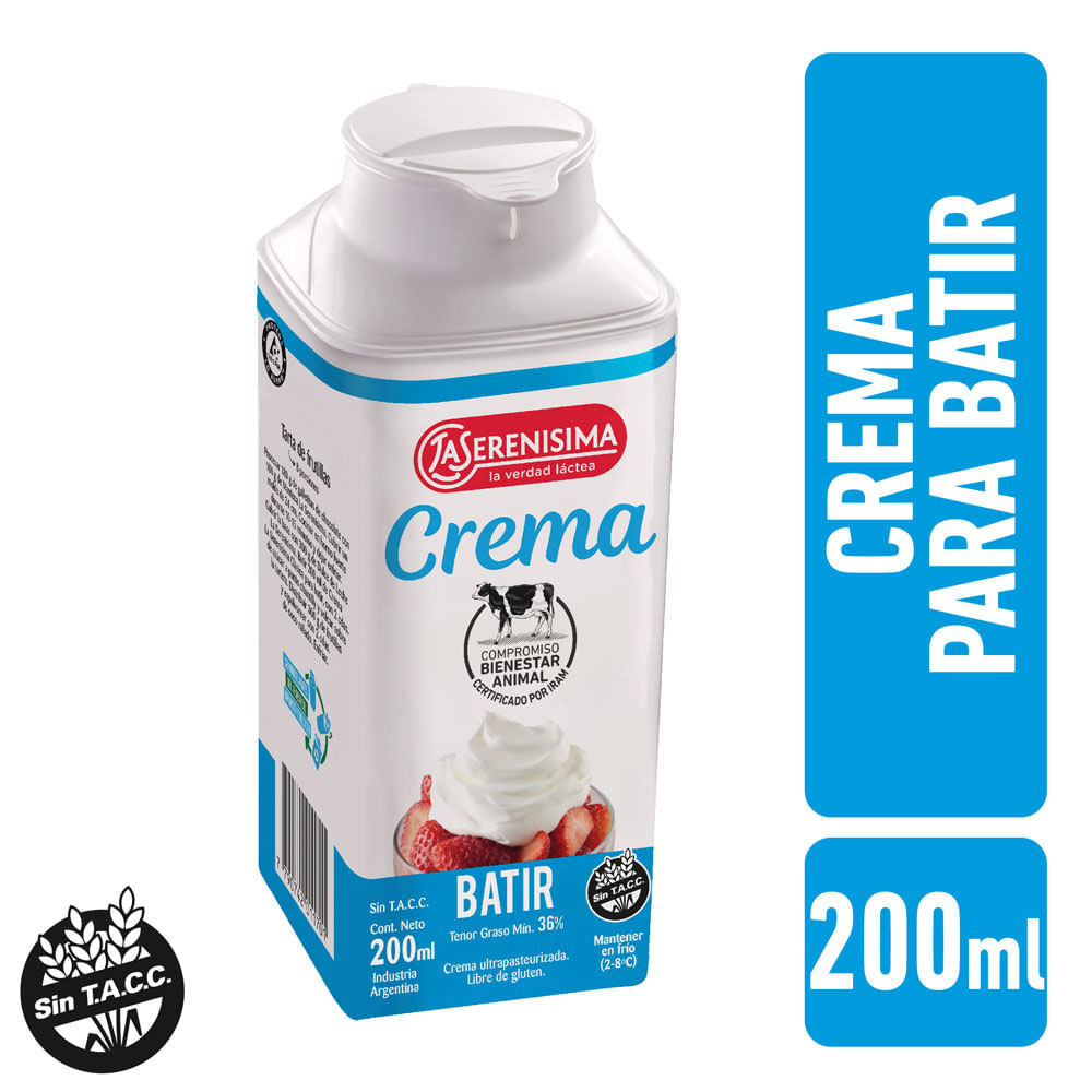 Crema para Batir La Serenísima 200 Ml.