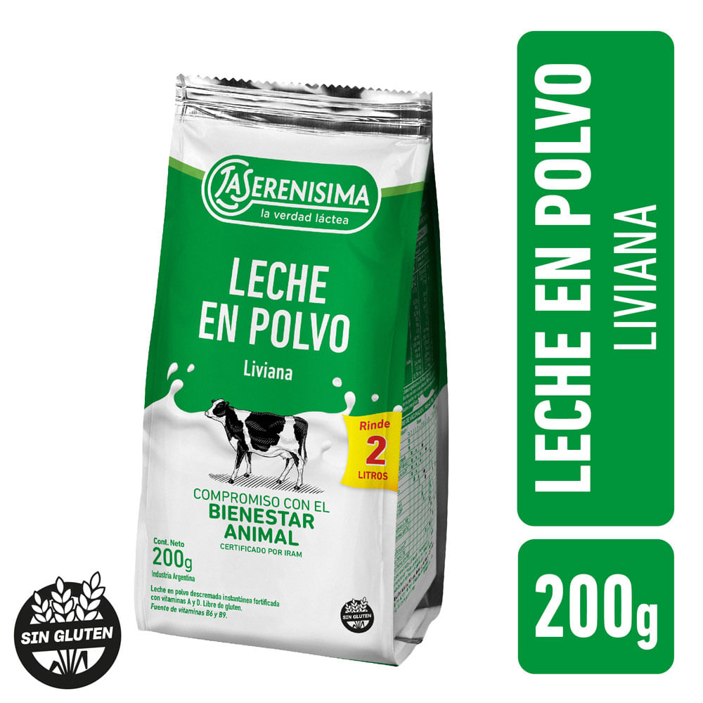 Leche En Polvo La Serenisima Descremada 200 Gr.