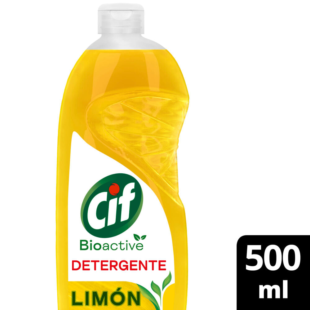 Detergente Cif Bioactive Limón Botella 500 Ml.