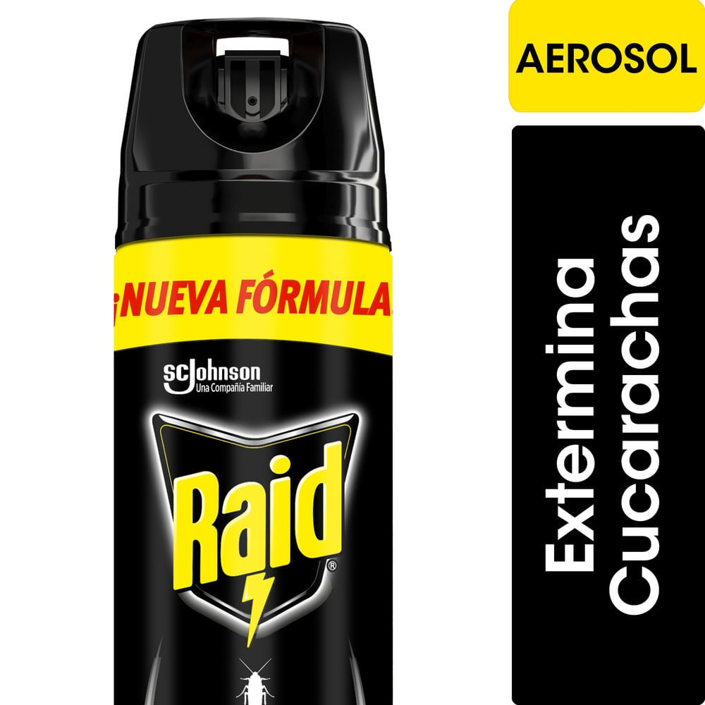 Insecticida Raid Exterminador Cucarachas En Aerosol 360 Cc.