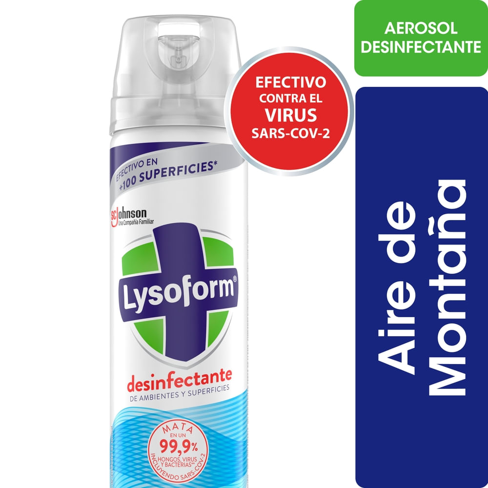 Desinfectante Lysoform Aerosol Aire de Montaña 360 Ml.