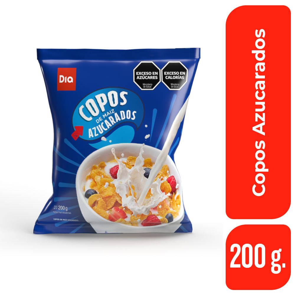 Cereales Copos de Maíz DIA Azucarados 200 Gr.